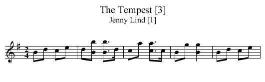 Tempest [3], The - staff notation