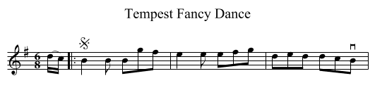 Tempest Fancy Dance - staff notation