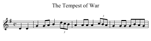 Tempest of War, The - staff notation
