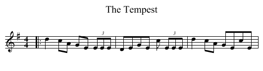Tempest, The  - staff notation
