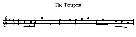 Tempest, The  - staff notation