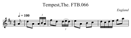 Tempest,The. FTB.066 - staff notation