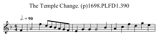 Temple Change. (p)1698.PLFD1.390, The - staff notation