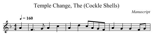 Temple Change, The (Cockle Shells) - staff notation
