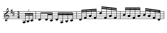 Temple Hornpipe - staff notation