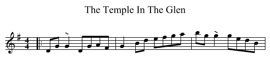 Temple In The Glen, The  - staff notation