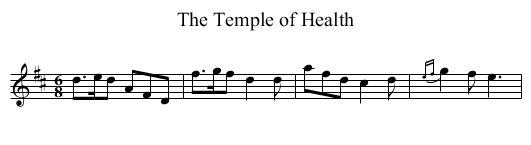 Temple of Health, The - staff notation