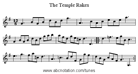 Temple Rakes, The - staff notation