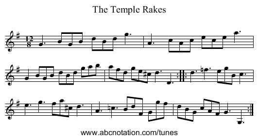 Temple Rakes, The - staff notation