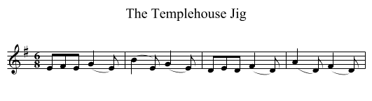 Templehouse Jig, The - staff notation