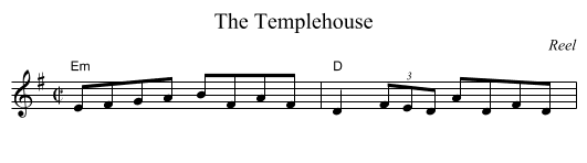 Templehouse, The - staff notation