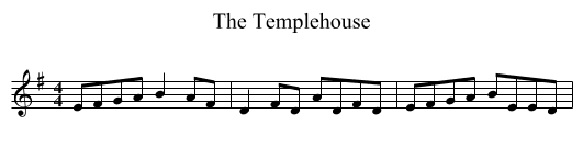 Templehouse, The  - staff notation
