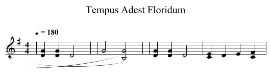 Tempus Adest Floridum - staff notation