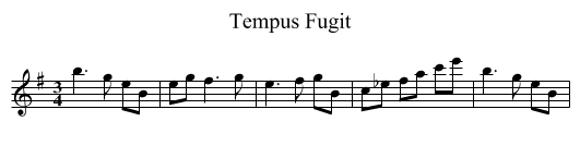 Tempus Fugit - staff notation
