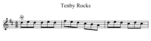 Tenby Rocks - staff notation