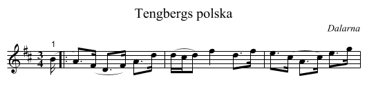 Tengbergs polska - staff notation