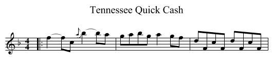 Tennessee Quick Cash - staff notation