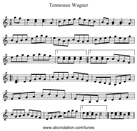 Tennessee Wagner - staff notation