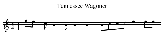 Tennessee Wagoner - staff notation