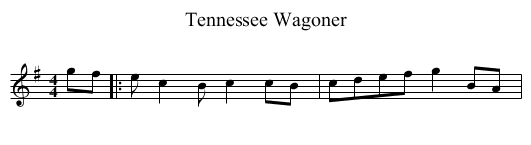 Tennessee Wagoner - staff notation