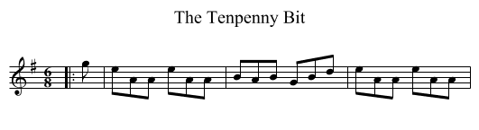 Tenpenny Bit, The  - staff notation
