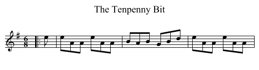 Tenpenny Bit, The  - staff notation