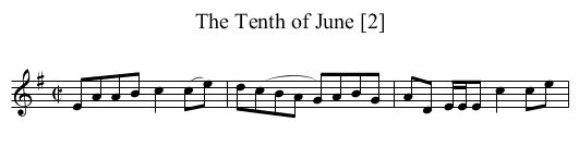Tenth of June [2], The - staff notation