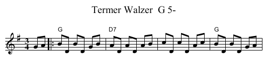 Termer Walzer  G 5- - staff notation