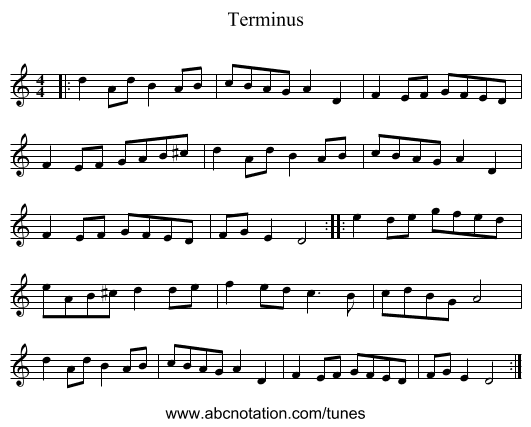 Terminus - staff notation