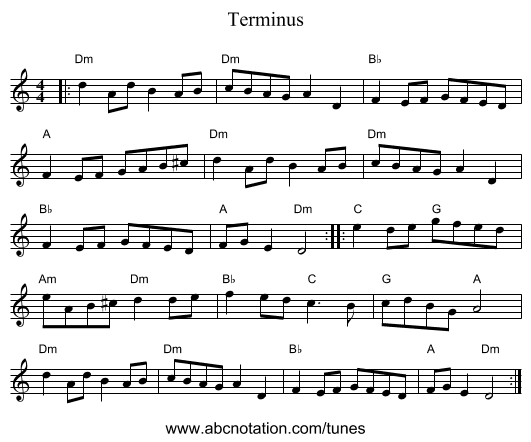 Terminus - staff notation