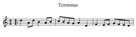 Terminus - staff notation