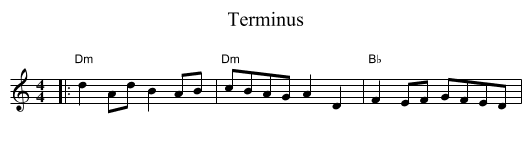 Terminus - staff notation