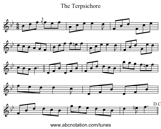 Terpsichore, The - staff notation