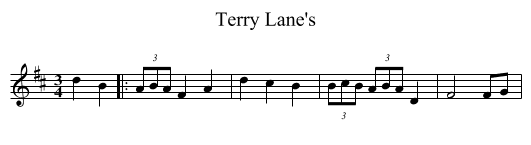 Terry Lane's - staff notation