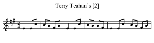 Terry Teahan’s [2] - staff notation