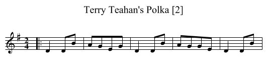 Terry Teahan's Polka [2] - staff notation
