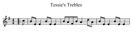Tessie's Trebles - staff notation