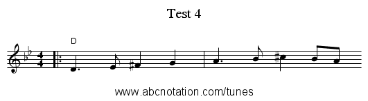 Test 4 - staff notation