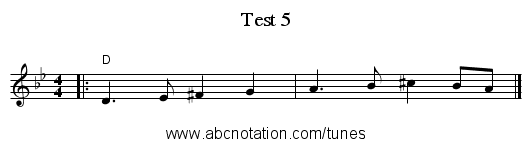 Test 5 - staff notation
