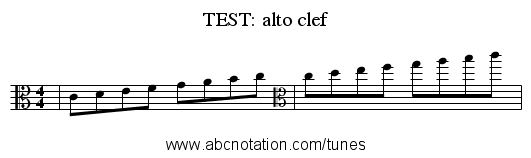 TEST: alto clef - staff notation