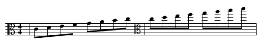 TEST: alto clef - staff notation