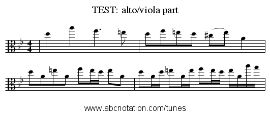 TEST: alto/viola part - staff notation