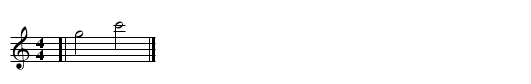 TEST: Annotation above 2 notes - staff notation