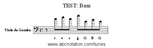 TEST: Bass - staff notation