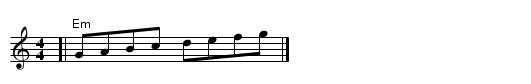 TEST: Chord above - staff notation