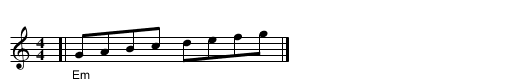 TEST: Chord below - staff notation