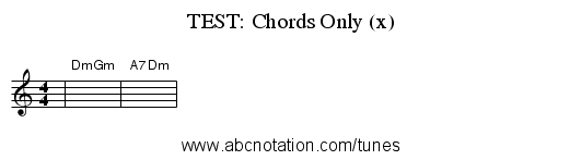 TEST: Chords Only (x) - staff notation