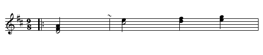TEST: Chords, Unions, First and Second Endings - staff notation