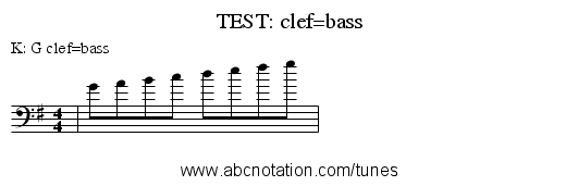 TEST: clef=bass - staff notation
