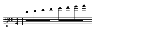 TEST: clef=bass-8 - staff notation